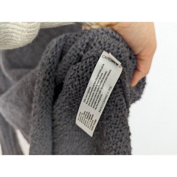 Eileen Fisher XS Turtleneck Sweater Organic Cotton Chunky Distress Knit Pullover - Picture 7 of 9